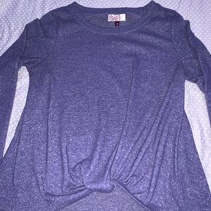 Soft Tie Front Purple Top